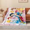 1pc Velvet Bedding Throw Blanket - Disney Princesses Collection, Soft and