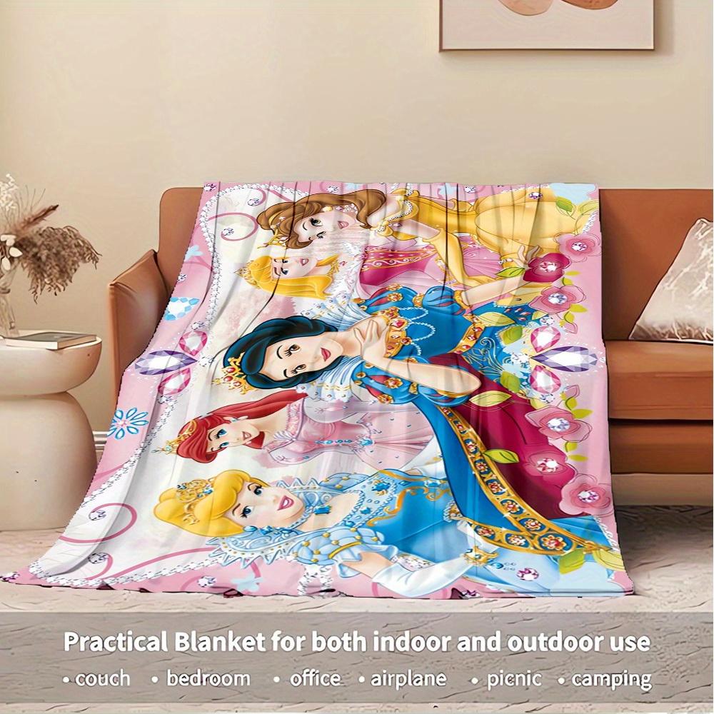 1pc Velvet Bedding Throw Blanket - Disney Princesses Collection, Soft and