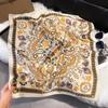 Luxus-Mode-Druck 70*70cm Seide Quadrat Schal Frauen Weiche Satin Haarband Halstuch Krawatte Weibliche Stirnband Foulard Tasche Band