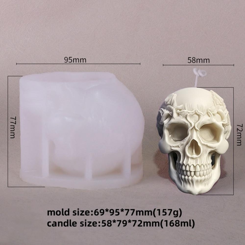 

Rose Relief Skull Candle Silicone Mold 3D Halloween Ghost Claw Rose Ball Aromatherapy Pendant Molds Holiday Decor Accessories