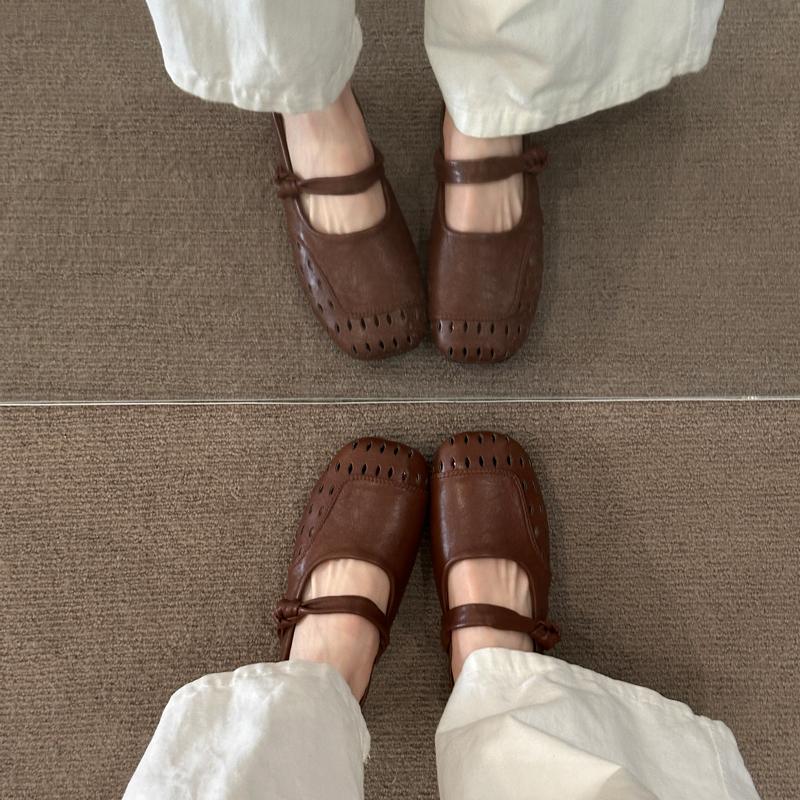 Ballet Flats Summer Sandals Shoes  2025 New Fashion Women Ballerina Shoes Mary Janes Women Shoes Women Flat