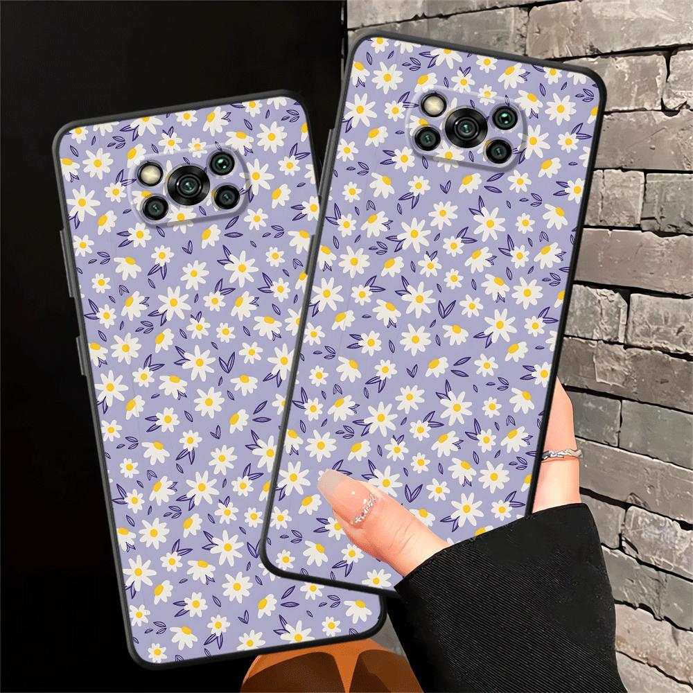 Funda Phone Cover Case for Xiaomi Poco F8 C71 C61 C75 F3 M5 M3 M4 M7 Pro C50 X3 X4 X5 X7 Pro F1 Cartoon Daisy