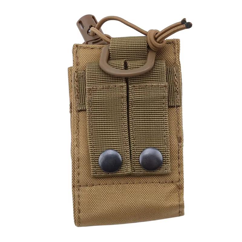 DIZETION Tactical Radio Pouch Hunting Walkie Talkie Holder Interphone Hanging Bag Molle Nylon Magazine Pouch