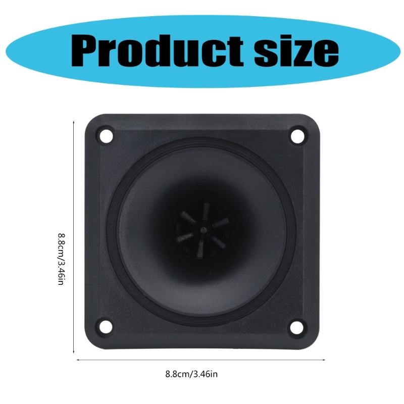 1pair 3.5Inch Square Car Horn Tweeters Speaker with Magnetic Cores Durability ABS Material for Enhances Sound Quality