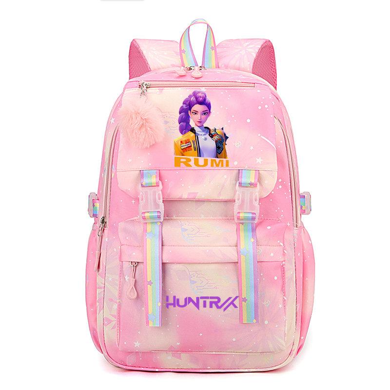 KPop Demon Hunters Backpack for Female College Students High School Girls Middle School Girls Versatile Suitable Daily Outdoor