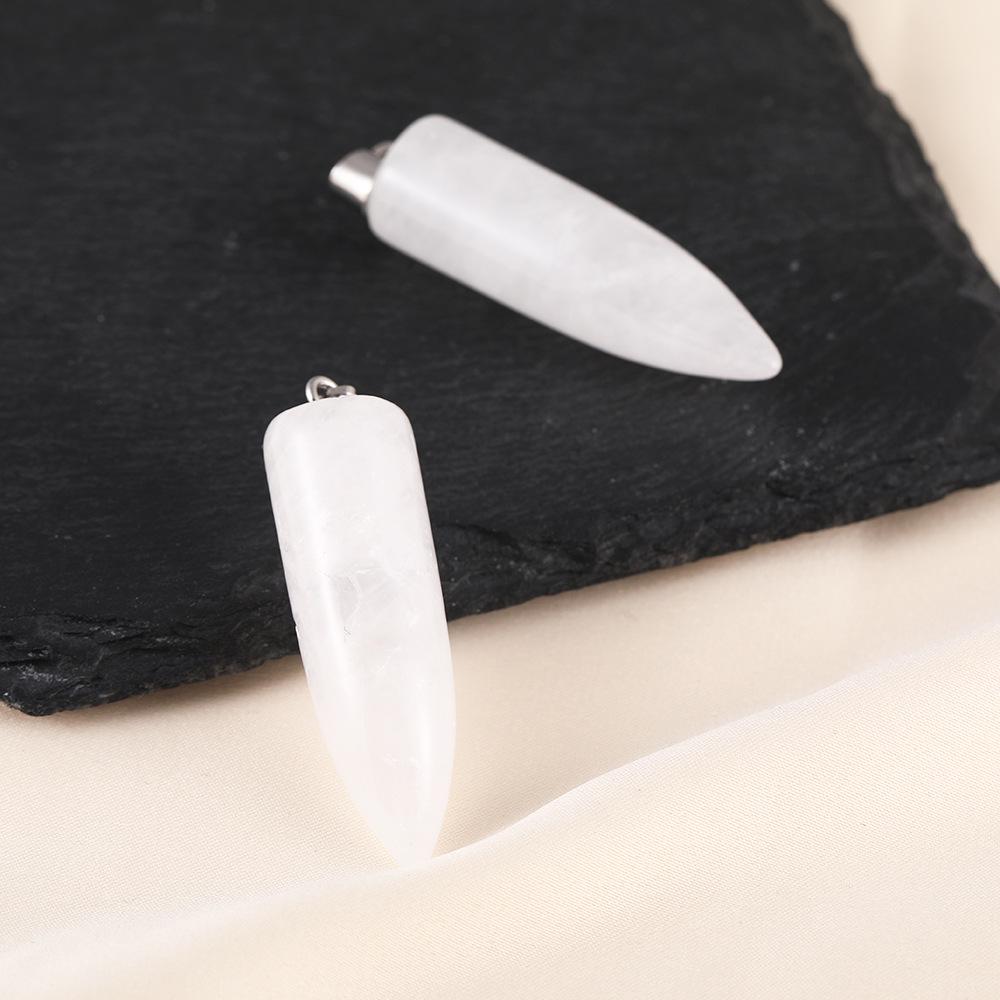 Crystal Agate Bullet Necklace Pendant & Keychain Accessory