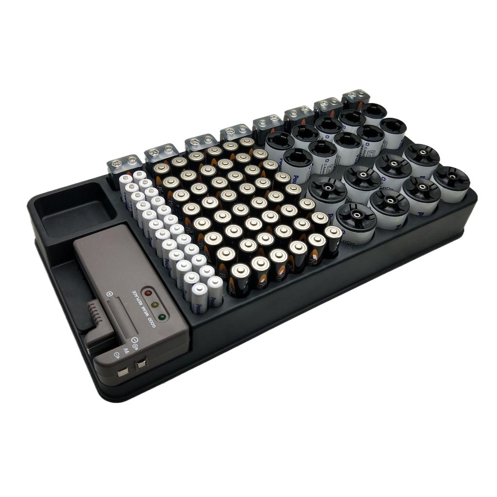 C D AA Battery Storage Box 98 Compartment Battery Storage Case Container Organiser for Home and Office Use