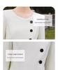 Stylish Beige A-Line Mid-Length Dress with Three-Quarter Sleeves and Round Neck for Spring/Summer