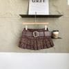 2025 Autumn/Winter Women's Retro Leopard Print Low-Waist Mini Skirt
