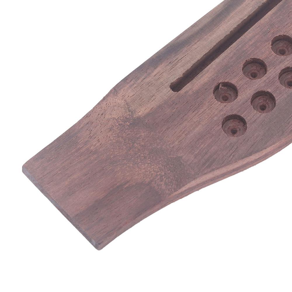 Wood Color Guitar Bridge Replacement Slotted Rosewood Saddle Bridge  12 String Acoustic Guitars