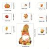 62KD 6 Sheets Autumn Thanksgiving Gnomes Window Clings Decal Fall Pumpkin Maple Leaf Electrostatic Stickers Wall Decor