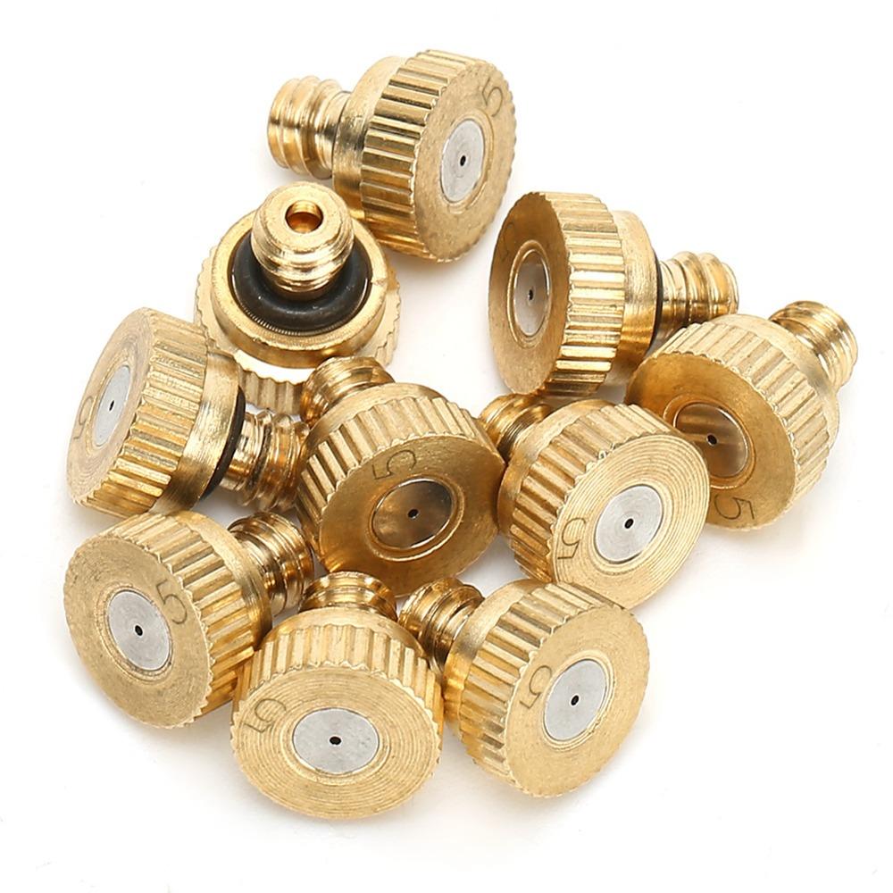 30PCS 10/24 UNC Thread Brass Misting Nozzle Brass Mist Sprayer Nozzle  Landscaping Humidification