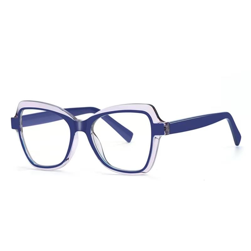 

2217 Tea Frame Women Optical Glasses With Prescription Anti Blue Rays/Photochromic/Shortsighted/Hyperopia Progressive Eyeglasses Single Version&1.56&None синий