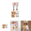 Rabbit Bear Plush Animal Keychain Set With Soft Fur For Kids And Collectors