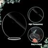 30pcs Acrylic Wedding Table Numbers DIY Blank Clear Display Signs with Base Stand for Wedding Party Table Decoration