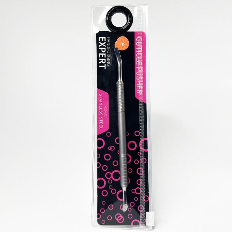 Stainless Steel Pre-Cuticle Pusher & Scissors Set for Russian Manicure