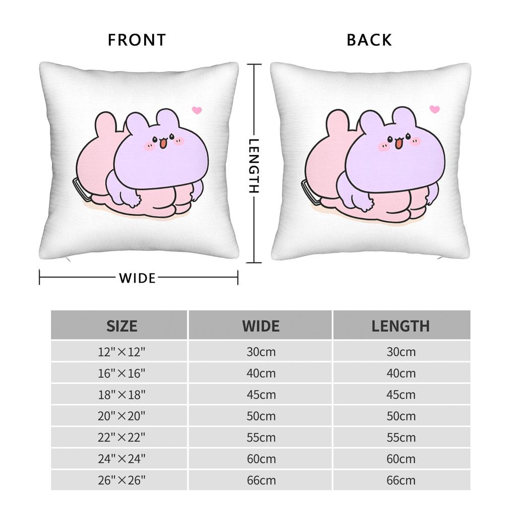 Pillow Cover Asamimichan and Anemimi  Morden Pillow Case For Sofa Couch Bed Living Room Pillowcases
