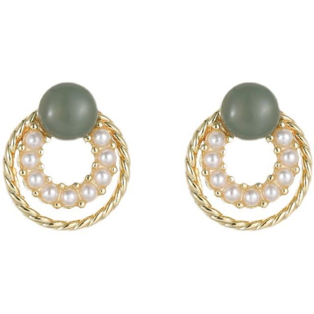 S925 Silver Needle Pearl Stud Earrings for Women