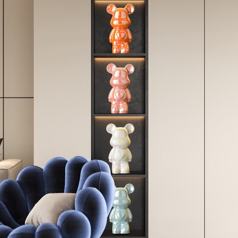 Light Luxury Violent Bear Ornament for TV Cabinet or Living Room Decor