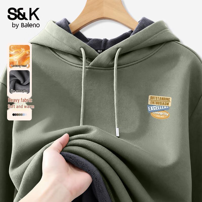 

Baleno Men s Heart Print Fleece-Lined Hooded Sweatshirt L