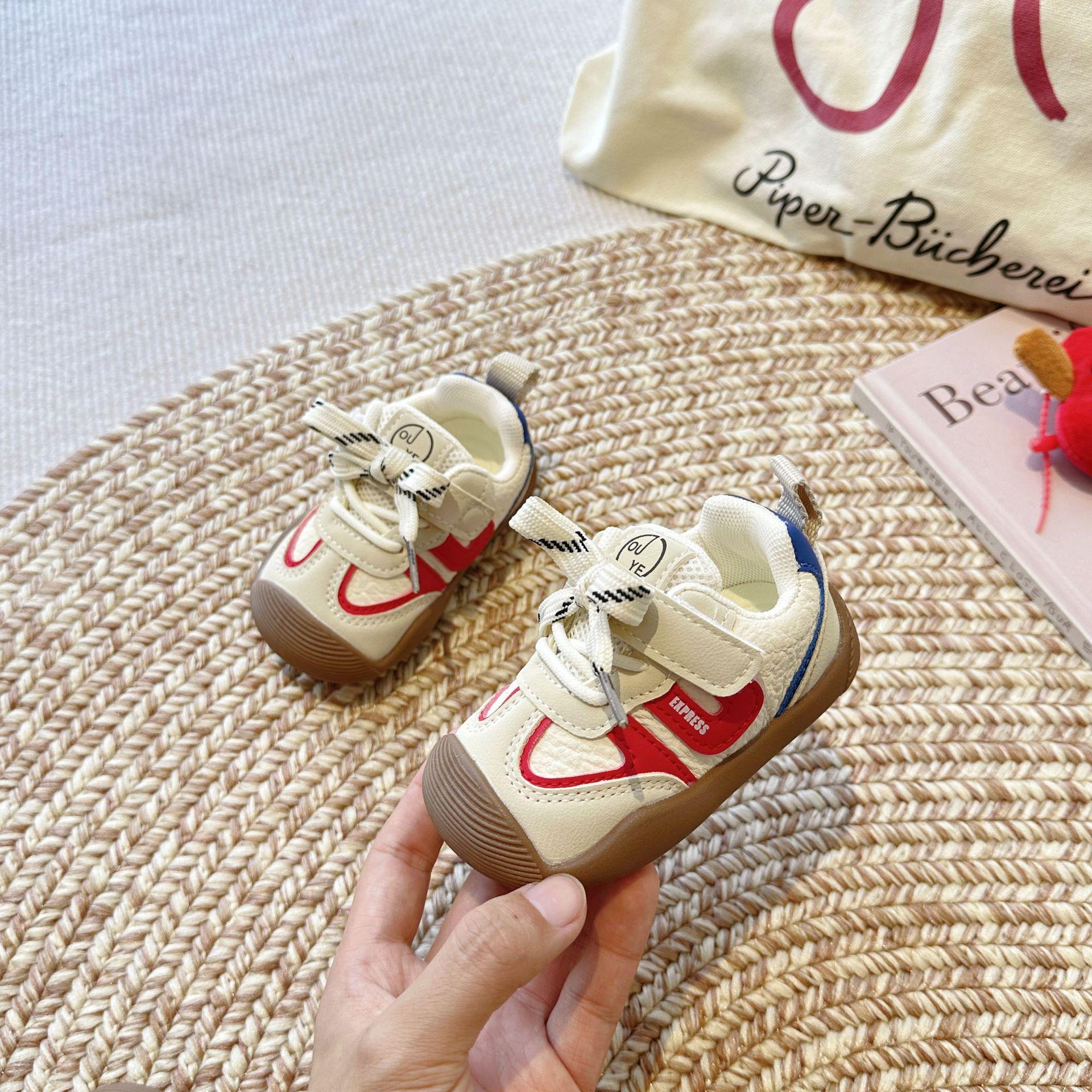 

2025 Autumn Baby Sneakers: Cute Korean Style Closed-Toe Walking Shoes for Boys and Girls Set of 5 (Sizes 16-20) off білий колір