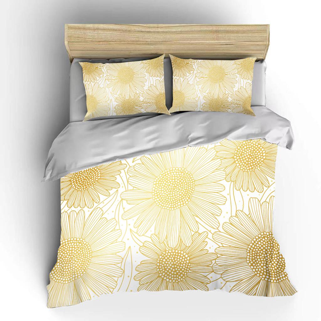 Botaniczny Kwiat Podwójna Poszwa na Kołdrę Łóżko Europejskie Zestawy Pościeli Tekstylia Domowe Luksusowe Poszewki na Poduszki Pościel do Sypialni