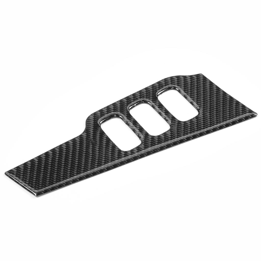 Kolfiber Strålkastare Strömbrytare Knapp Klistermärke Trimskydd Passar för Mitsubishi Lancer 2008‑2016 LHD