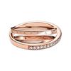 Pandora Pavé Interlocking Three Ring Moebius Ring Women rings Rose-Gold 189057C01