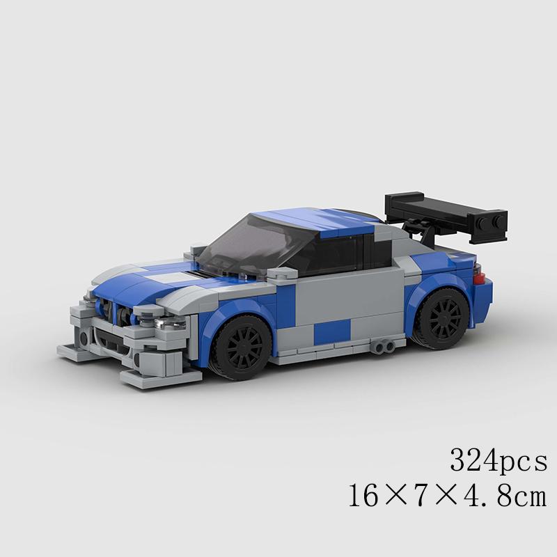 MOC Pickup Car Model Building Blocks GT RS6 Super Race Speed Racing Sports Police Vehicle Technical Racing Brick Christmas Gif