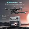 2026 New Upgraded V168 Pro Max GPS LCD Screen Ccontrol 8K HD Dual Cameras Remote WIFI FPV Remote Control Portable Obstacle Avoidance Drone