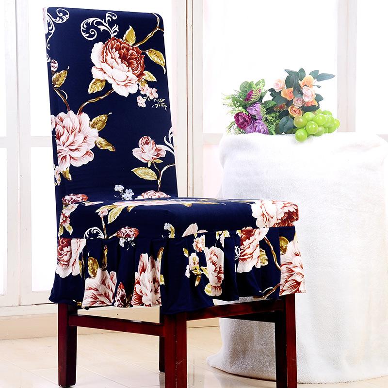 Elastic One-piece Skirt Chair Cover Short Skirt Chair Cover Hotel Hotel Anti-stained Chair Cover Wedding