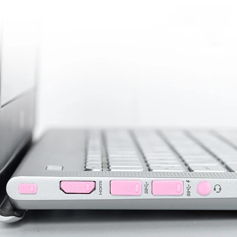 16pcs Colorful Anti Dust Plug for Laptop Silicone Cover Stopper Laptops Dustproof Type C USB VGA RJ45 Interface Waterproof Cover