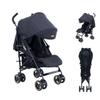 Jovikids Foldable Travel Buggy Stroller, Reclining, 22 Kg, Sun Canopy, Rain Cover, Cup Holder, Grey
