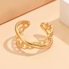 Adjustable Stainless Steel Open Ring - European & American Style Versatile Women's Fashion Jewelry