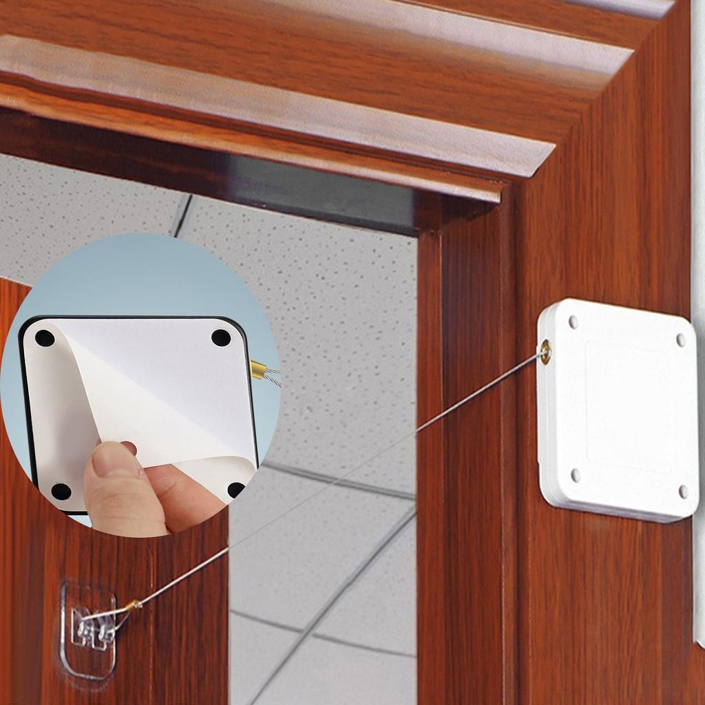 Închidere automată a ușii fără perforare pentru sertarele ușilor glisante Suport pentru închiderea ușii cu șnur brut Dispozitiv de închidere automată a închiderii cu tensiune