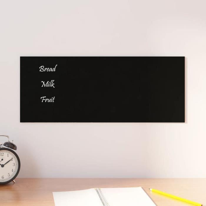 VidaXL Magnetic Wall-Mounted Blackboard Black 50x20 Cm Tempered Glass 347937