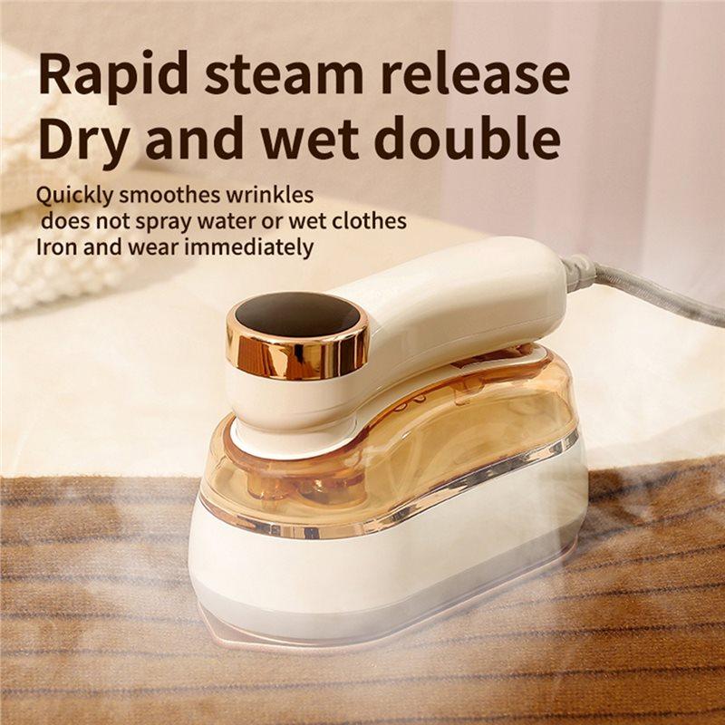 ABGR-Handheld Steam Iron 1200W High Power Rotating Electric Garment Steamer Portable Home Three-Speed Touch Screen Rotary US Plu