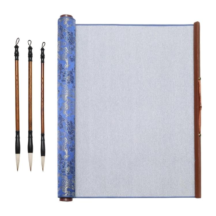

Washable Fabric Water Writing Scroll Set With 3 Wooden Handle Brush For Adult Beginner Handwriting Practice Art Drawing 1