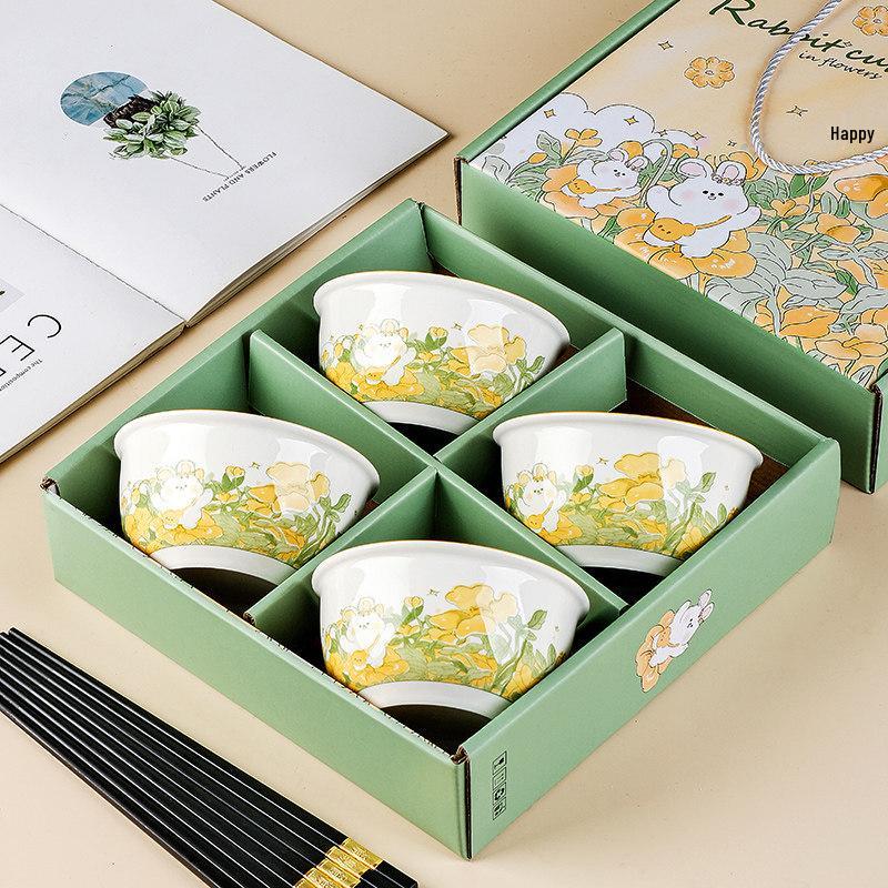 Business Gift Box: Wedding, Souvenir Chopsticks & Bowl Set for Customers & March 8th Occasions