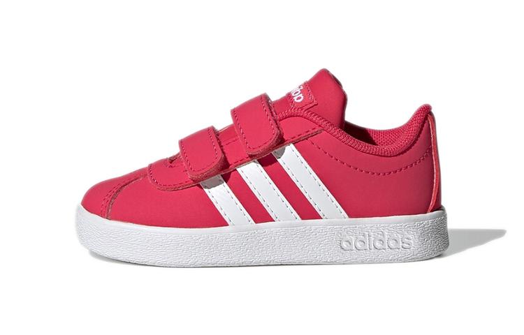 

Adidas VL COURT 2.0 Comfortable Abrasion Resistant Low top Toddler Shoes Pink Infant And Toddler FW4962 22