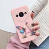 Handyhülle für Xiaomi Redmi A3 4G A3x Rosa Buchstabe Blume Schmetterling Stoßfest Weiches Silikon Cover Kameraschutz TPU Fundas