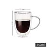 1Pcs 80-450ML Double Coffee Glasses Double Insulated Glass Cups For Hot & Cold Coffee Milk Transparent Mug With Handle Glasses
