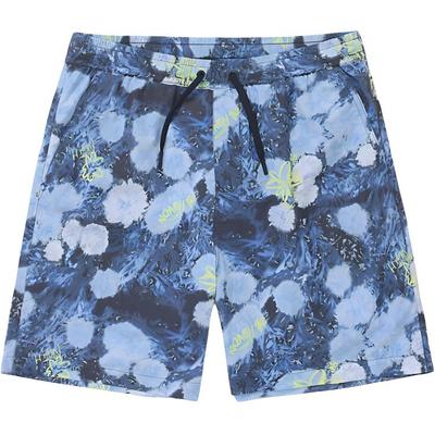 Floral Print Elastic Waist Casual Shorts Men Shorts Navy-Blue VHPOM24733