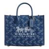 Ace 26 Carriage Pattern Print Fabric Tote Bag Tote Bag Shopping Bag Shoulder Crossbody Handbag Medium Women's Dark Blue