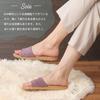 Confis Linen Indoor Thick Cool Feel Slippers, Shoes, Lightweight, Open-Front, Non-Slip, Sole, (Size S, Beige)