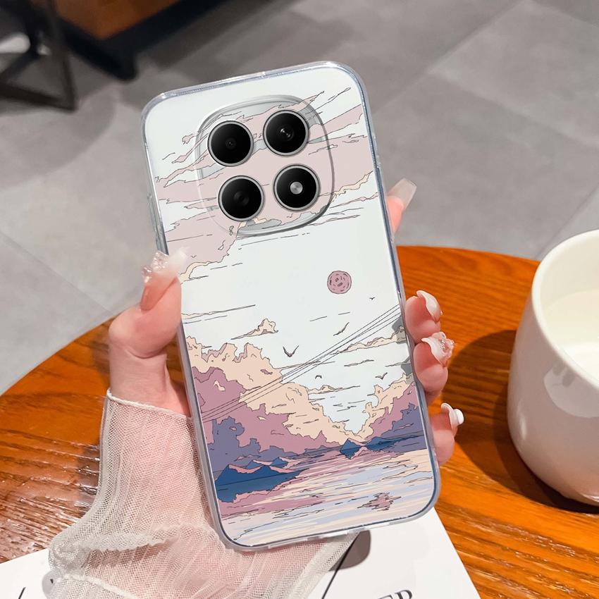 Suitable For Redmi Note 15 14 Pro 14S 15 15C A5 A1 Popular Creative Letters Patterns Phone Case Transparent Silicone Anti Slip Shell For Redmi Housing