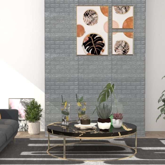 VidaXL Papier peint 3D autoadhésif Briques 20 pcs Anthracite
