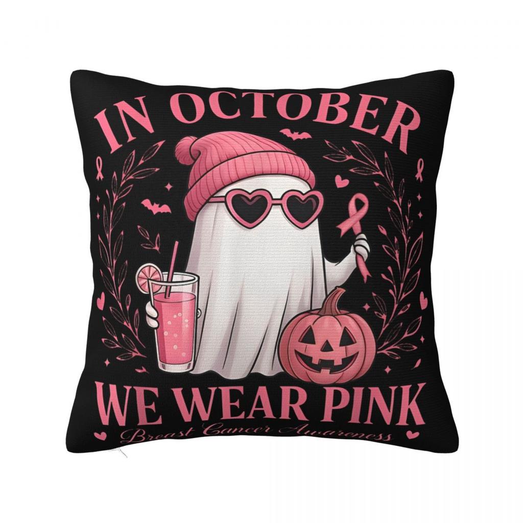 Women Breast Cancer Warrior I Am The Storm Pillow Case Cushion Covers Vintage Decorative Throw Pillow Case Cover for Seat