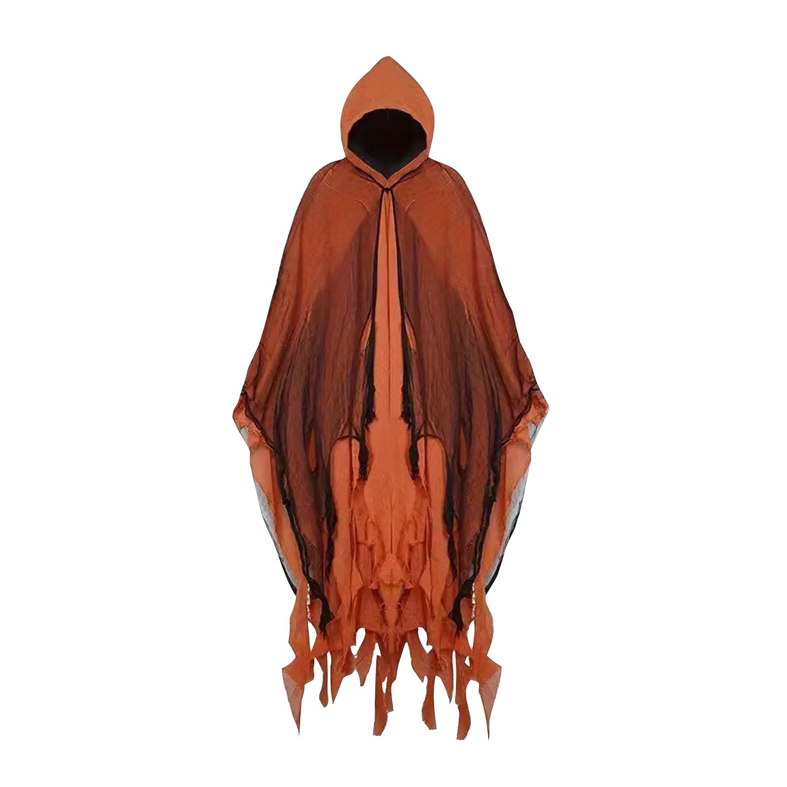 

Halloween Cosplay Adult Costume, Horror Cloak Robe For Adult One Size шафрановый