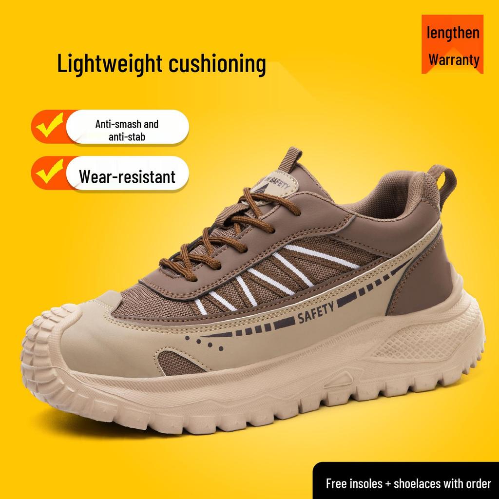 Anzhi Steel Toe Safety Shoes: Anti-smash, Anti-puncture, Breathable, Fashionable Labor Protection Footwear